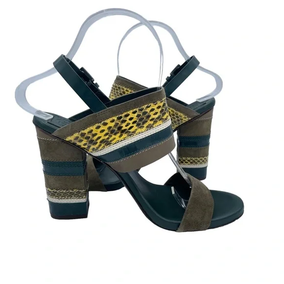 Tory Burch Edina Slingback Sandals 7 Green - Picture 16 of 16